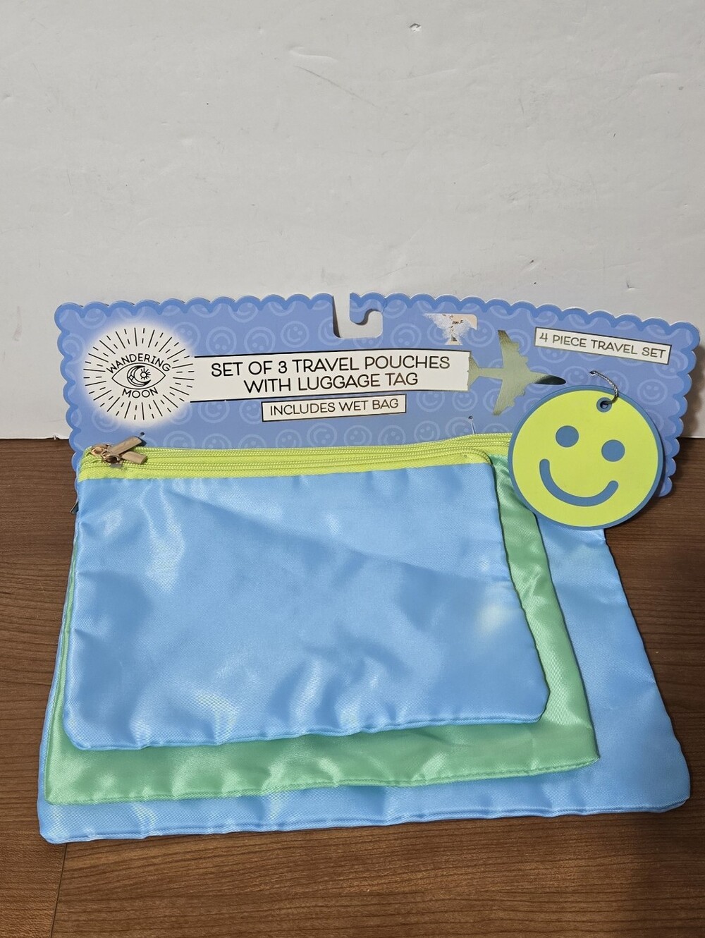 Travel Pouch Set - Light Blue & Mint